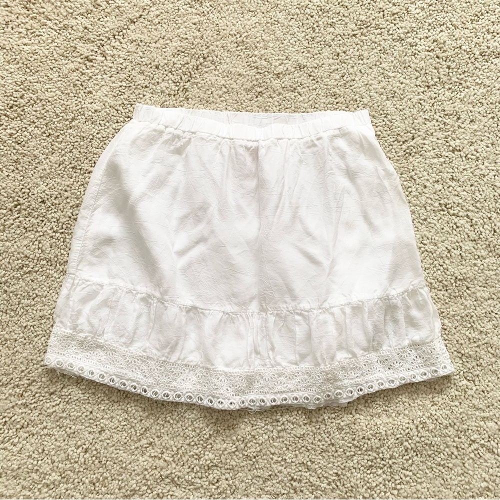 Johnny Was White Mini Skirt
